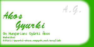 akos gyurki business card